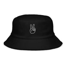 Load image into Gallery viewer, Terry cloth (@ peace) bucket hat