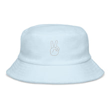 Load image into Gallery viewer, Terry cloth (@ peace) bucket hat