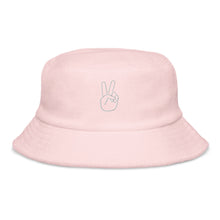 Load image into Gallery viewer, Terry cloth (@ peace) bucket hat