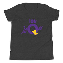 Load image into Gallery viewer, 10k LaQes MN Pride Purple/Gold Youth T-Shirt